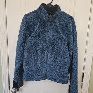 Mountain Hardwear Plush Navy Blue Sherpa Zip Jacket